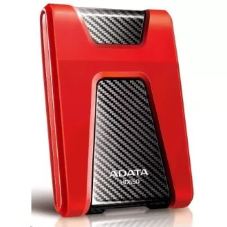 ADATA vanjski HDD 1TB USB 3.1 DashDrive Durable HD650, crveni (guma, otporan na udarce)