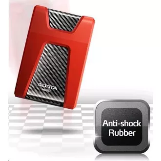ADATA vanjski HDD 1TB USB 3.1 DashDrive Durable HD650, crveni (guma, otporan na udarce)