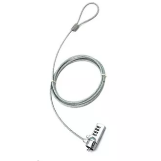 PREMIUMCORD Sigurnosna brava za NTB 1, 8m Kensington Lock (4-znamenkasti kod, čelični kabel) PREMIUMCORD Sigurnosna brava za NTB 1, 8m Kensington Lock (4-znamenkasti kod, čelični kabel)