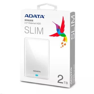 ADATA vanjski HDD 2TB 2.5" USB 3.0 DashDrive HV620S, bijeli