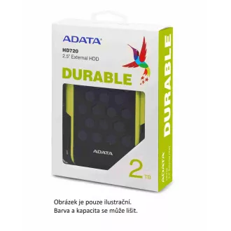 ADATA vanjski HDD 2TB 2, 5" USB 3.2, DashDrive™ Durable HD720, G-senzor, plavi, (guma, otporan na vodu/udarce)