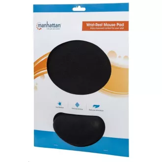 MANHATTAN Podloga za miš, gel, crna MANHATTAN Podloga za miš, gel, crna