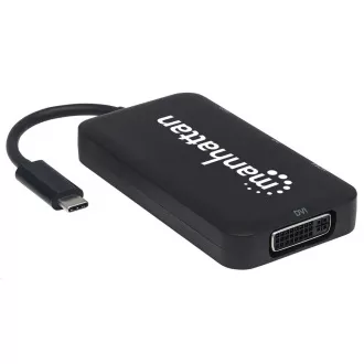 MANHATTAN USB-C 4-u-1 priključna stanica, 1xDP, 1xHDMI, 1xVGA, 1xDVI MANHATTAN USB-C 4-u-1 priključna stanica, 1xDP, 1xHDMI, 1xVGA, 1xDVI