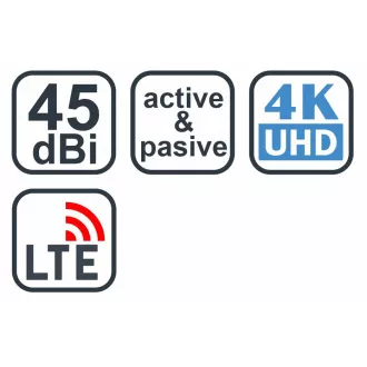 EVOLVEO Xany 2A, 230/5V, aktivna sobna antena FM/DAB+/DVB-T2, LTE filter, 4G, 5G