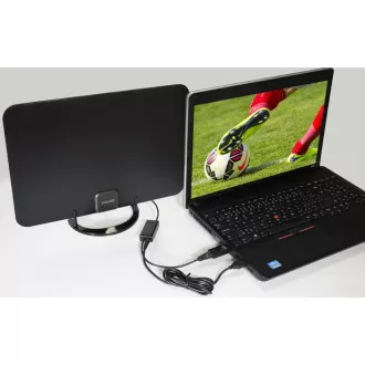 EVOLVEO Xany 2A, 230/5V, aktivna sobna antena FM/DAB+/DVB-T2, LTE filter, 4G, 5G
