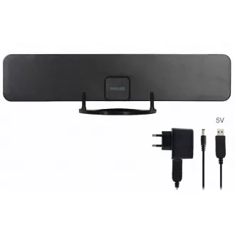 EVOLVEO Xany 2B, 230/5V, aktivna sobna antena FM/DAB+/DVB-T2, LTE filter, 4G, 5G