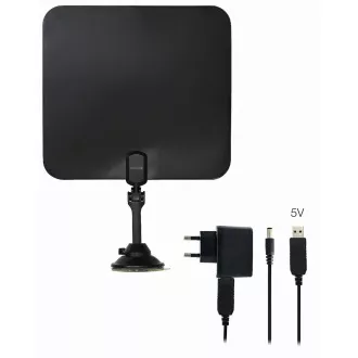 EVOLVEO Xany 2C LTE 230/5V, aktivna sobna antena FM/DAB+/DVB-T/T2, LTE filter