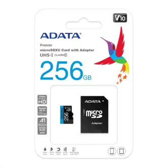 ADATA MicroSDHC kartica 256GB UHS-I Class 10, Premier + adapter