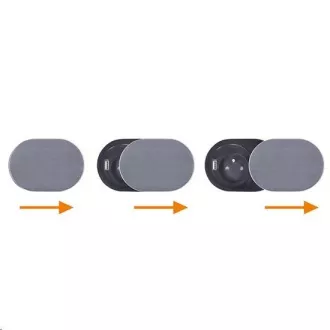 Solight 1x ugradna utičnica + 1x USB s kliznim poklopcem, ovalni poklopac od brušenog aluminija, produžni kabel 1,9m Solight 1x ugradna utičnica + 1x USB s kliznim poklopcem, ovalni poklopac od brušenog aluminija, produžni kabel 1,9m