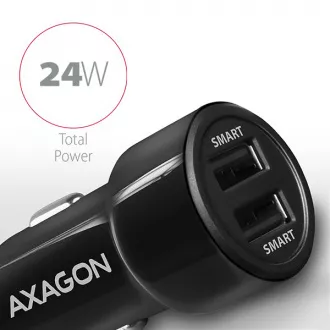 AXAGON PWC-5V5, SMART auto punjač, 2x port 5V-2.4A + 2.4A, 24W AXAGON PWC-5V5, SMART auto punjač, 2x port 5V-2.4A + 2.4A, 24W