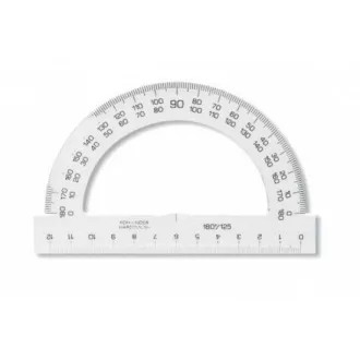 Kutomjer 180° / 125 prozirni veliki