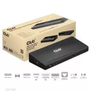 Club3D USB-C priključna stanica 13u1, 2xDP, 3xHDMI, 1xUSB-C, 5xUSB, 1xRJ45, 1x3,5 mm, crna