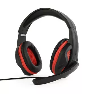 GEMBIRD slušalice s mikrofonom GHS-03, gaming, crno-crvene