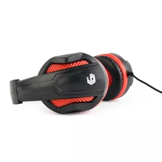 GEMBIRD slušalice s mikrofonom GHS-03, gaming, crno-crvene