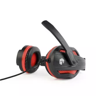 GEMBIRD slušalice s mikrofonom GHS-03, gaming, crno-crvene