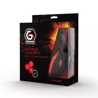 GEMBIRD slušalice s mikrofonom GHS-03, gaming, crno-crvene