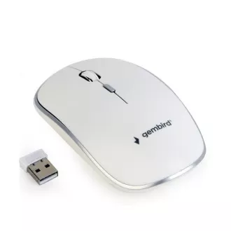 GEMBIRD miš MUSW-4B-01, bijeli, bežični, USB nano prijemnik GEMBIRD miš MUSW-4B-01, bijeli, bežični, USB nano prijemnik