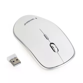 GEMBIRD miš MUSW-4B-01, bijeli, bežični, USB nano prijemnik GEMBIRD miš MUSW-4B-01, bijeli, bežični, USB nano prijemnik