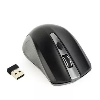 GEMBIRD miš MUSW-4B-04-GB, sivo-crni, bežični, USB nano prijemnik