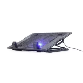 GEMBIRD Stalak za prijenosna računala NBS-1F17T-01, za prijenosna računala do 17", 150mm ventilator, LED, crna