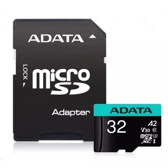 ADATA MicroSDHC kartica 32GB Premier Pro UHS-I V30S (R: 100MB) + SD adapter ADATA MicroSDHC kartica 32GB Premier Pro UHS-I V30S (R: 100MB) + SD adapter