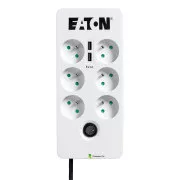 Eaton Protection Box 6 USB FR, zaštita od prenapona, 6 utičnica, 2x USB punjač, 1m
