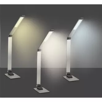 Solight LED stolna lampa s prigušivanjem, 11W, promjena kromatičnosti, brušeni aluminij, srebrna