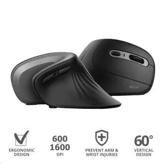 TRUST ergonomski vertikalni miš Verro Wireless Ergonomic Mouse, crni TRUST ergonomski vertikalni miš Verro Wireless Ergonomic Mouse, crni