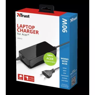 TRUST MAXO adapter za napajanje ACER 90W prijenosnih računala, uklj. terminali TRUST MAXO adapter za napajanje ACER 90W prijenosnih računala, uklj. terminali