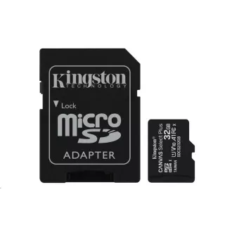 Kingston 32GB micSDHC Canvas Select Plus 100R A1 C10 kartica + SD adapter Kingston 32GB micSDHC Canvas Select Plus 100R A1 C10 kartica + SD adapter