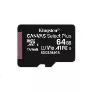 Kingston 64GB micSDXC Canvas Select Plus 100R A1 C10 - 1 kom