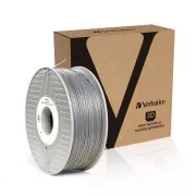 VERBATIM 3D printer filament ABS 1,75 mm, 404 m, 1 kg srebrno / metal siva (STARI PN 55016)