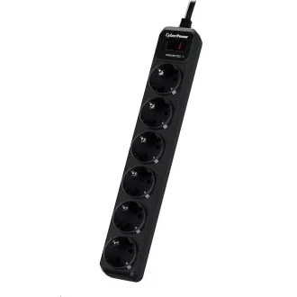CyberPower Surge Buster™ 6 utičnica, 1,8m, njemački, novo CyberPower Surge Buster™ 6 utičnica, 1,8m, njemački, novo