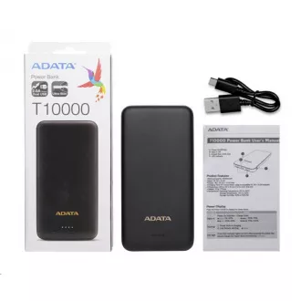 ADATA PowerBank AT10000 - vanjska baterija za mobilni telefon/tablet 10000mAh, crna
