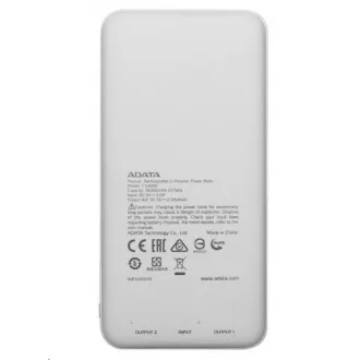 ADATA PowerBank AT10000 - vanjska baterija za mobilni telefon/tablet 10000mAh, bijela