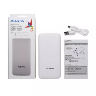 ADATA PowerBank AT10000 - vanjska baterija za mobilni telefon/tablet 10000mAh, bijela