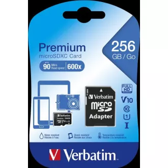 VERBATIM MicroSDXC kartica 256GB Premium, U1 + adapter