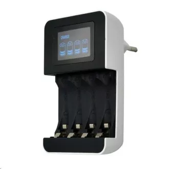 Solight punjač s LCD zaslonom, AC 230V, 450mA, 4 kanala, AA / AAA, mikroprocesorski upravljan