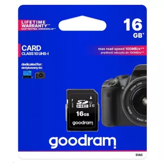 GOODRAM SDHC kartica 16 GB (R: 100 / W: 10 MB / s) UHS-I Class 10 GOODRAM SDHC kartica 16 GB (R: 100 / W: 10 MB / s) UHS-I Class 10