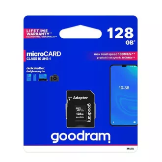 GOODRAM MicroSDXC kartica 128GB M1AA, UHS-I Class 10, U1 + adapter