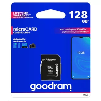 GOODRAM microSDXC kartica 256 GB M1AA (R: 100 / W: 10 MB / s), UHS-I Class 10, U1 + adapter