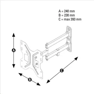 Thomson WAB846 TV zidni nosač, 2 kraka (3 zgloba), 200x200, 1* Thomson WAB846 TV zidni nosač, 2 kraka (3 zgloba), 200x200, 1*