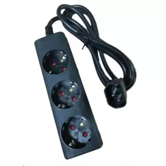 Eaton kabel / produžni kabel za UPS, IEC C14 terminal, 3 šuko utičnice, crni, 10A Eaton kabel / produžni kabel za UPS, IEC C14 terminal, 3 šuko utičnice, crni, 10A