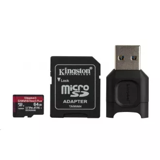 Kingston 64GB microSDXC React Plus SDCR2 + adapter + MLPM čitač