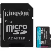 Kingston MicroSDXC kartica 128 GB Canvas Go! Plus, R:170/W:90MB/s, klasa 10, UHS-I, U3, V30, A2 + adapter