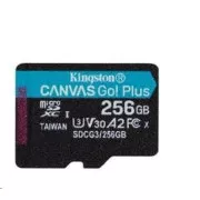 Kingston MicroSDXC kartica 256 GB Canvas Go! Plus, R:170/W:90MB/s, klasa 10, UHS-I, U3, V30, A2