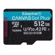 Kingston MicroSDXC kartica 512 GB Canvas Go! Plus, R:170/W:90MB/s, klasa 10, UHS-I, U3, V30, A2