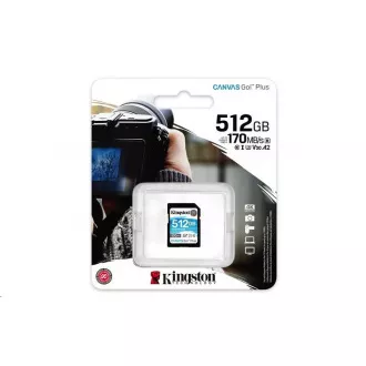 Kingston SDXC kartica 512 GB Canvas Go! Plus, R:170/W:90MB/s, klasa 10, UHS-I, U3, V30