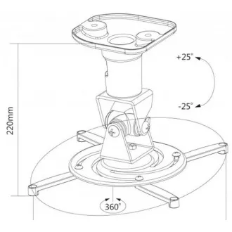 Reflecta SUPVEX 22cm držač za stropni projektor