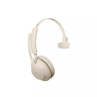 Jabra slušalice sa postoljem Evolve2 65, Link 380c MS, mono, bež - Raspakiran Jabra slušalice sa postoljem Evolve2 65, Link 380c MS, mono, bež - Raspakiran